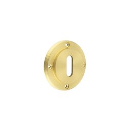 Burlington Standard Keyway Escutcheons No Rose Satin Brass - By Frelan Hardware - BUR60SB