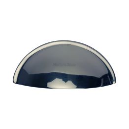 Heritage Brass Drawer Pull Half Moon Design 57mm CTC Polished Chrome Finish