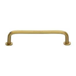 Heritage Brass Cabinet Pull Wire Design with 16mm Rose 160mm CTC Satin Brass Finish