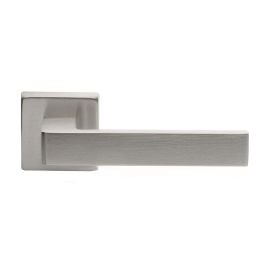 Techna Lever On Square Rose - Satin Chrome