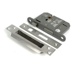 Satin Chrome 3" 5 Lever BS Sash Lock