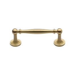 Heritage Brass Cabinet Pull Colonial Design 96mm CTC Satin Brass Finish