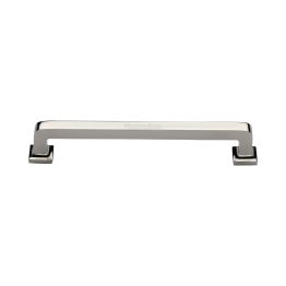 Heritage Brass Cabinet Pull Square Vintage Design 152mm CTC Polished Nickel Finish