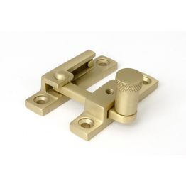 Satin Brass Brompton Quadrant Fastener - Narrow