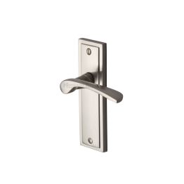 Heritage Brass Door Handle Lever Latch Boston Design Satin Nickel finish