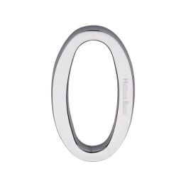 Heritage Brass Numeral 0 Concealed Fix 76mm (3") Polished Chrome finish