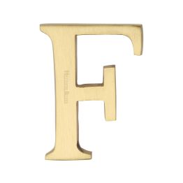 Heritage Brass Alphabet F Pin Fix 51mm (2") Satin Brass Finish