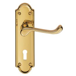 Ashtead Lever On Lock Backplate - Polished Brass