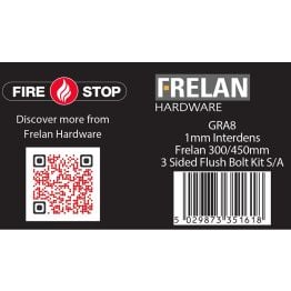 Kit for 300 & 450mm flushbolts 1mm 30 Minute - By Frelan Hardware - GRA8