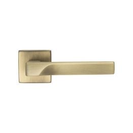 Flash Lever On Square Rose  - Antique Brass