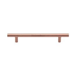 Heritage Brass Cabinet Pull Bar Design 160mm CTC Satin Rose Gold Finish