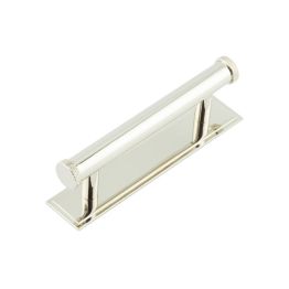 Hoxton Wenlock Cabinet Handles 96mm Ctrs Stepped Backplate Polished Nickel - By Frelan Hardware - HOX-150PN-6050PN