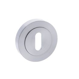 STATUS Key Escutcheons on Round Rose - Satin Chrome