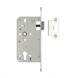 Jedo 72mm Din Latches 60mm backset radiused Satin Stainless Steel - By Frelan Hardware - JL-DL60RSSS
