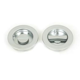 Satin Chrome 60mm Plain Round Pull - Privacy Set