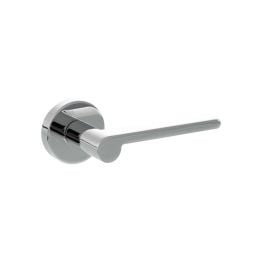 Senza Pari Darrio Lever Door Handle on Round Rose - Polished Chrome