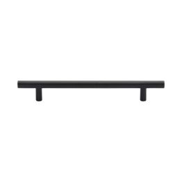 Heritage Brass Cabinet Pull Bar Design 160mm CTC Matt Black Finish