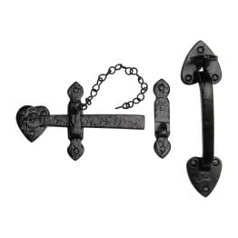 The Tudor Suffolk Latch Black Iron