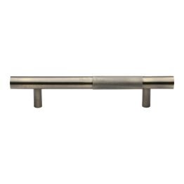 Heritage Brass Door Pull Handle Bar Knurled Design 305mm Antique Brass Finish