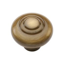 Heritage Brass Cabinet Knob Round Bead Design 38mm Antique Brass finish