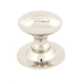 Polished Nickel Oval Cabinet Knob 33mm