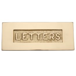 Heritage Brass Embossed Letterplate Polished Brass finish