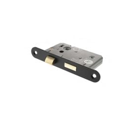 Atlantic Radius Corner Bathroom Lock [CE] 2.5" - Matt Black