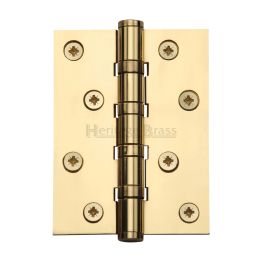 Heritage Brass Hinge Brass with Ball Bearing 4" x 3" Polished Brass finish