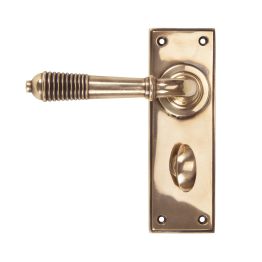 Polished Bronze Reeded Lever Bathroom Set