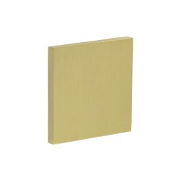 CR-N10 Satin Brass Blank Square Rose Escutcheon Cover - By Frelan Hardware - CR-O10SB