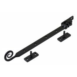Curl Casement Stay (10" / 250mm) - Flat Black