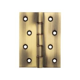 Double Phosphor Bronze Washered Hinges 102x76x3mm Antique Brass - By Frelan Hardware - J9019AB