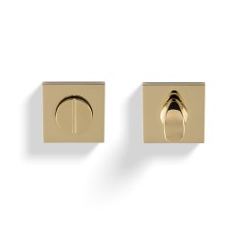 Valli Turn & Release Push-on Square Rosette - Polished Brass PVD