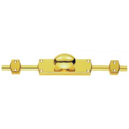 Espagnolette Bolt - Oval Knob Set - Polished Brass