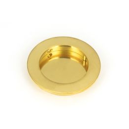 Polished Brass 75mm Plain Round Pull