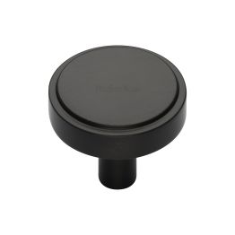 Heritage Brass Cabinet Knob Stepped Disc Design 32mm Matt Bronze finish
