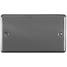 Eurolite Enhance Decorative Double Blank Plate Black Nickel