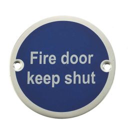 Stainless Steel Fire Door Keep Shut 75mm Satin Anodised Aluminium - By Frelan Hardware - JS100SAA