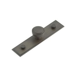 Cropley Cupboard Knobs 30mm Stepped Backplate Dark Bronze - By Frelan Hardware - HOX-1030DB-6090DB