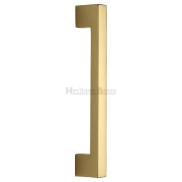 Heritage Brass Door Pull Handle Urban Design 457mm Polished Brass Finish