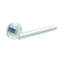 Atlanta Door Handles on Rose Grade 304 Satin Stainless Steel - By Frelan Hardware - JSS412