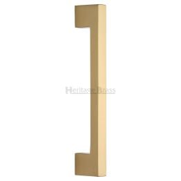 Heritage Brass Door Pull Handle Urban Design 457mm Satin Brass Finish