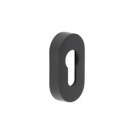 CRES Oval Black Euro Escutcheon - By Frelan Hardware - CRES403MB