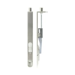 Lever Action Flushbolts Radiused Forend 203x20mm Satin Stainless Steel - By Frelan Hardware - JSS51R