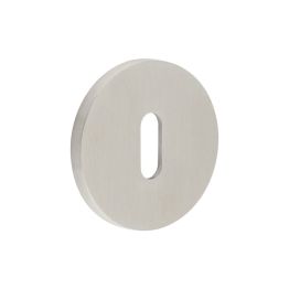 CR-R10 Satin Stainless Steel Standard Keyway Round Rose Escutcheon - By Frelan Hardware - CR-R10SSS