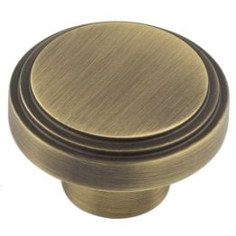 Cropley Cupboard Knobs 40mm Antique Brass - By Frelan Hardware - HOX1040AB