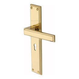 Heritage Brass Atlantis Long Lever Lock Polished Brass finish