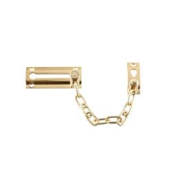 Jedo Security Door Chains 200mm Polished Brass - By Frelan Hardware - J3001PB
