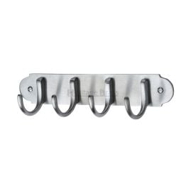 Heritage Brass Coat Hooks on Plate Satin Chrome finish