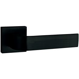 Tupai Rapido CurvaLine Turis Lever Door Handle on Square Rose - Pearl Black